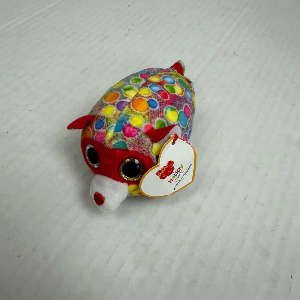 Ty 2019 Rugger Raccoon Beanie Boo Red Glitter Eyes Happy Meal Mcdonalds Toy